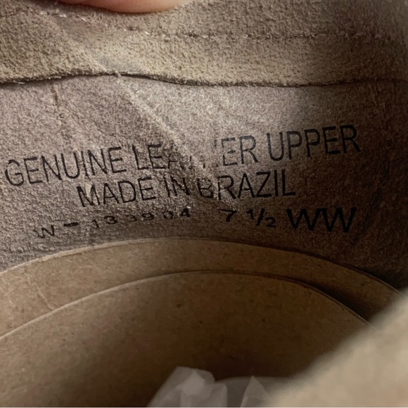 Walking Cradles Womens Kimber Taupe Suede Block Heel Booties Ankle Boots Shoes - Picture 10 of 10